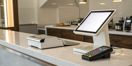 A Clover POS system, showing the hardware that determines its cost.