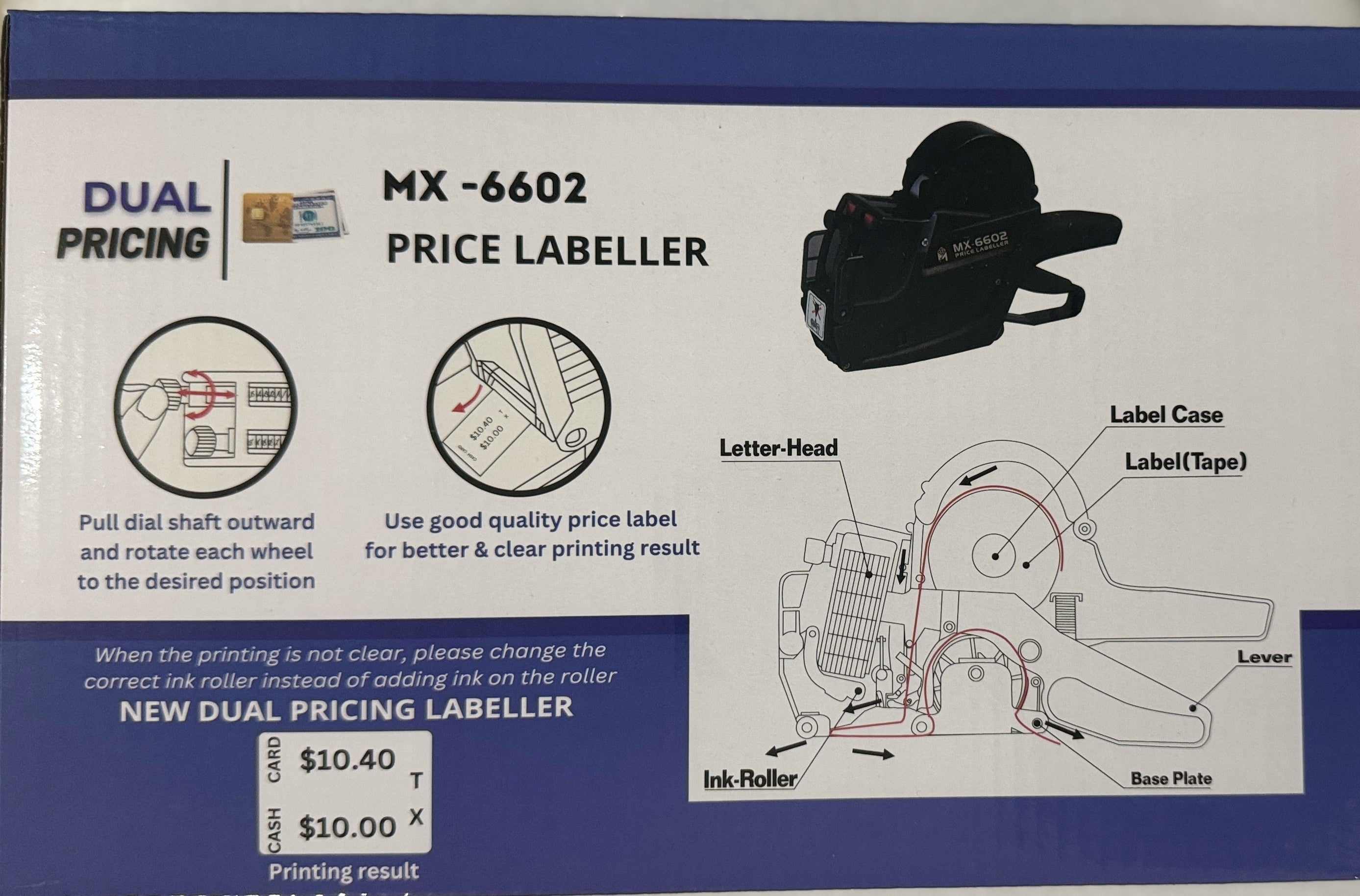 MTECH MX-6602 DUAL PRICE LABELLER BLACK – Mtech Distributors